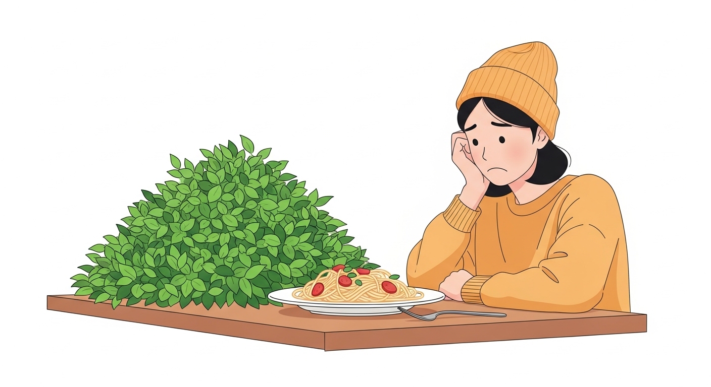 バジルで失敗談…私のパスタが「草」になった日